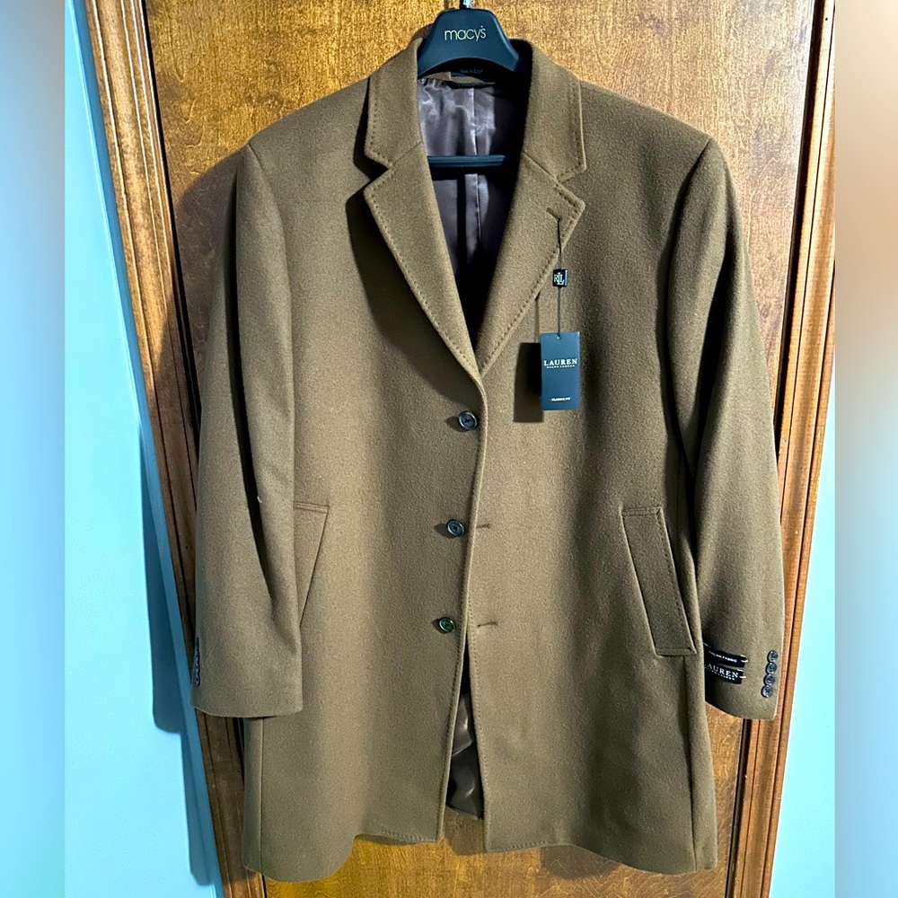 Ralph Lauren Long Overcoat Wool Cashmere Italian NWT 48 REG